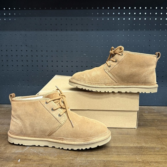 Used W/ Box! Women's UGG Classic Neumel Chestnut Slip On Fall Slippers Size 12 - Picture 2 of 5